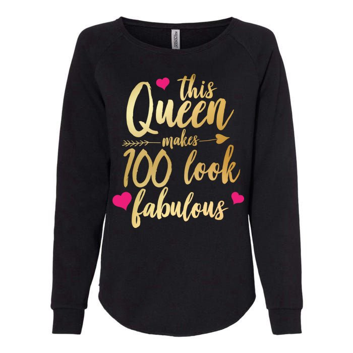 This Queen Makes 100 Look Fabulous  Womens California Wash Sweatshirt