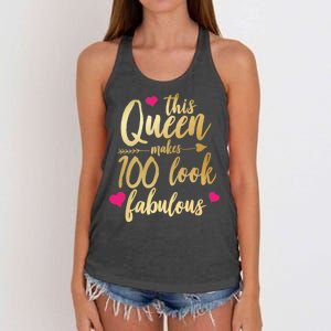 This Queen Makes 100 Look Fabulous  Women's Knotted Racerback Tank