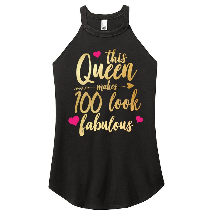 This Queen Makes 100 Look Fabulous  Women's Perfect Tri Rocker Tank