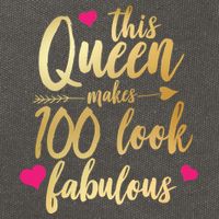 This Queen Makes 100 Look Fabulous  Cotton Canvas Backpack