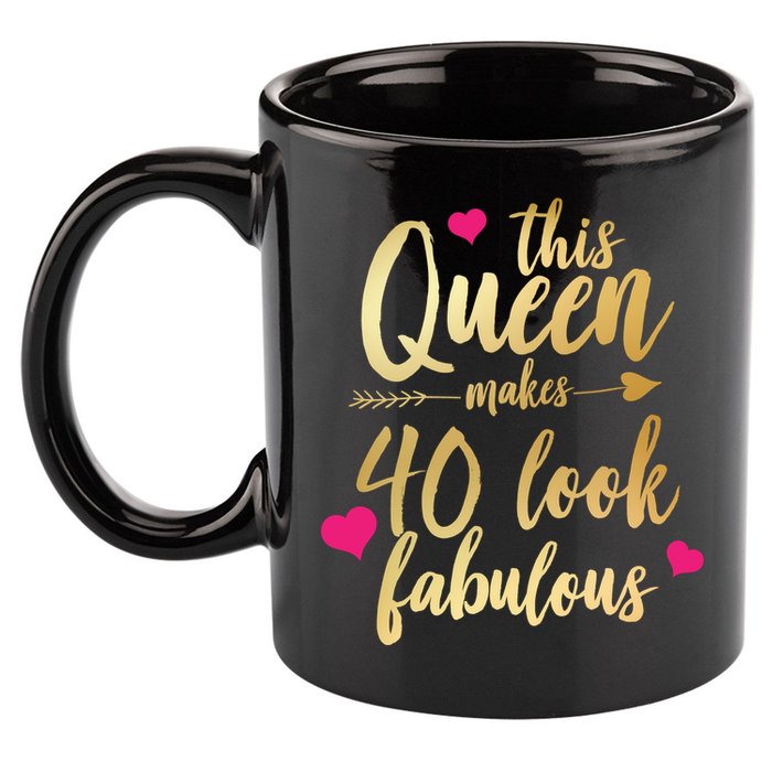 This Queen Makes 40 Look Fabulous  11oz C Handle Ceramic Mug
