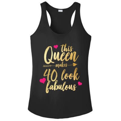 This Queen Makes 40 Look Fabulous  Ladies PosiCharge Competitor Racerback Tank