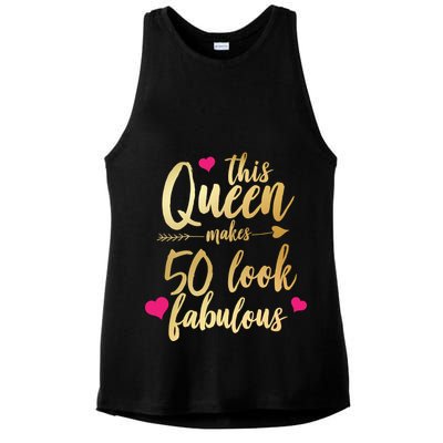 This Queen Makes 50 Look Fabulous  Ladies PosiCharge Tri-Blend Wicking Tank