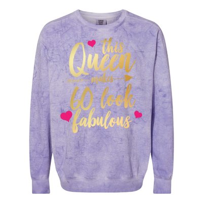 This Queen Makes 60 Look Fabulous  Colorblast Crewneck Sweatshirt