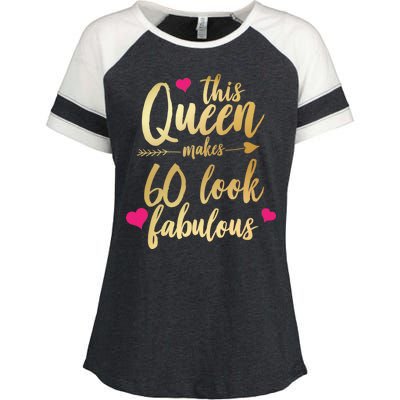 This Queen Makes 60 Look Fabulous  Enza Ladies Jersey Colorblock Tee