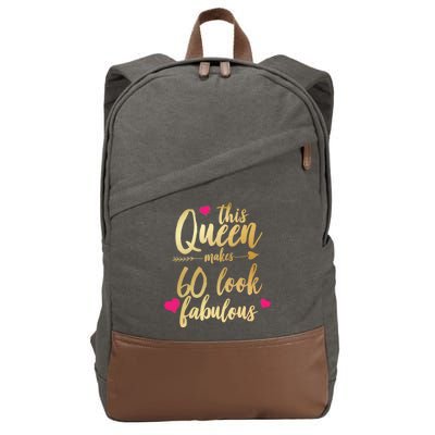 This Queen Makes 60 Look Fabulous  Cotton Canvas Backpack