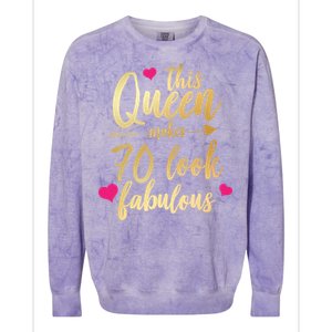 This Queen Makes 70 Look Fabulous  Colorblast Crewneck Sweatshirt