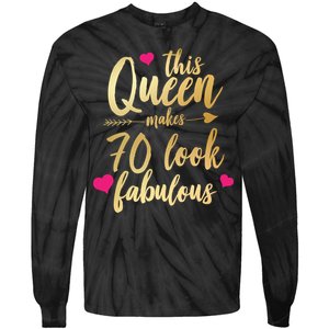 This Queen Makes 70 Look Fabulous  Tie-Dye Long Sleeve Shirt