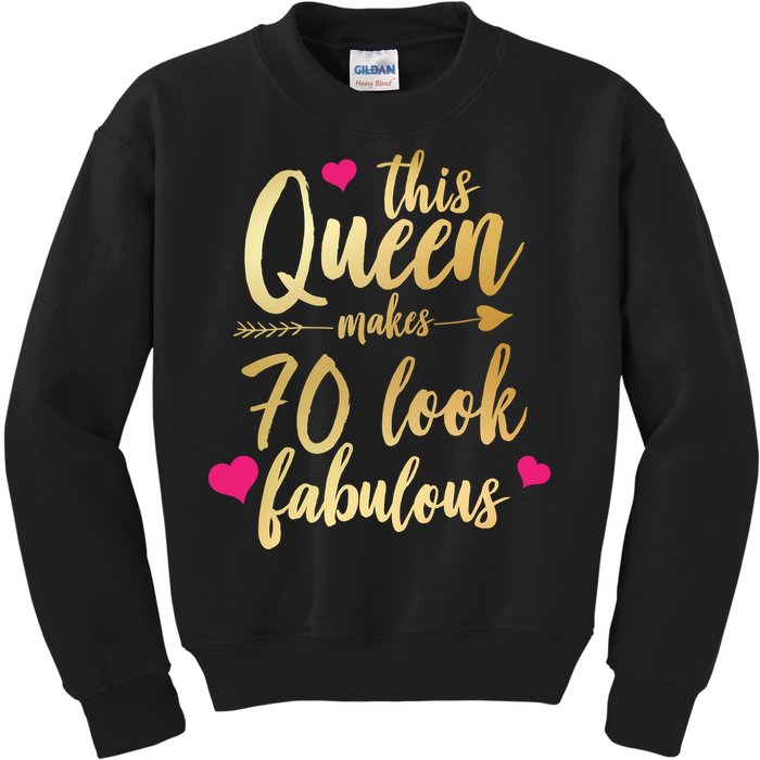 This Queen Makes 70 Look Fabulous  Kids Sweatshirt