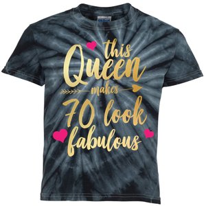 This Queen Makes 70 Look Fabulous  Kids Tie-Dye T-Shirt