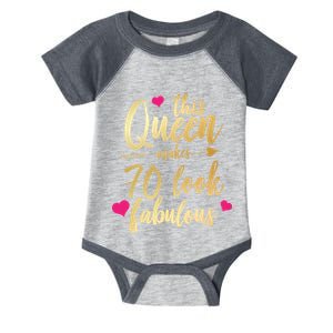 This Queen Makes 70 Look Fabulous  Infant Baby Jersey Bodysuit