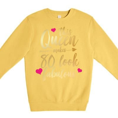 This Queen Makes 80 Look Fabulous Premium Crewneck Sweatshirt