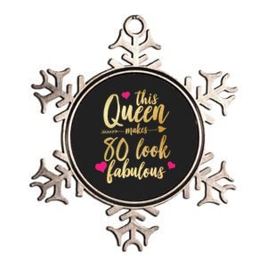 This Queen Makes 80 Look Fabulous Metallic Star Ornament