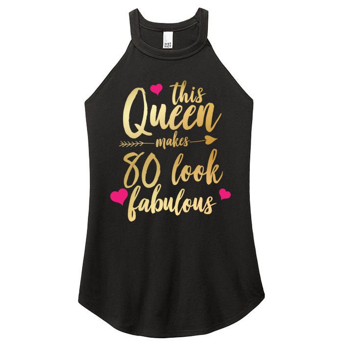 This Queen Makes 80 Look Fabulous Women's Perfect Tri Rocker Tank