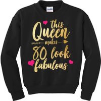 This Queen Makes 80 Look Fabulous Kids Sweatshirt