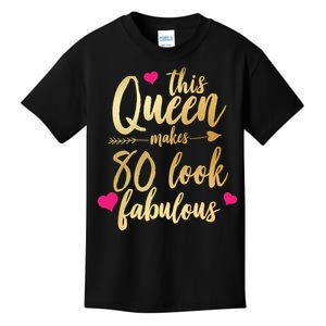 This Queen Makes 80 Look Fabulous Kids T-Shirt