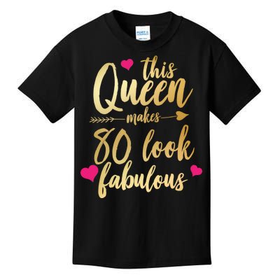 This Queen Makes 80 Look Fabulous Kids T-Shirt