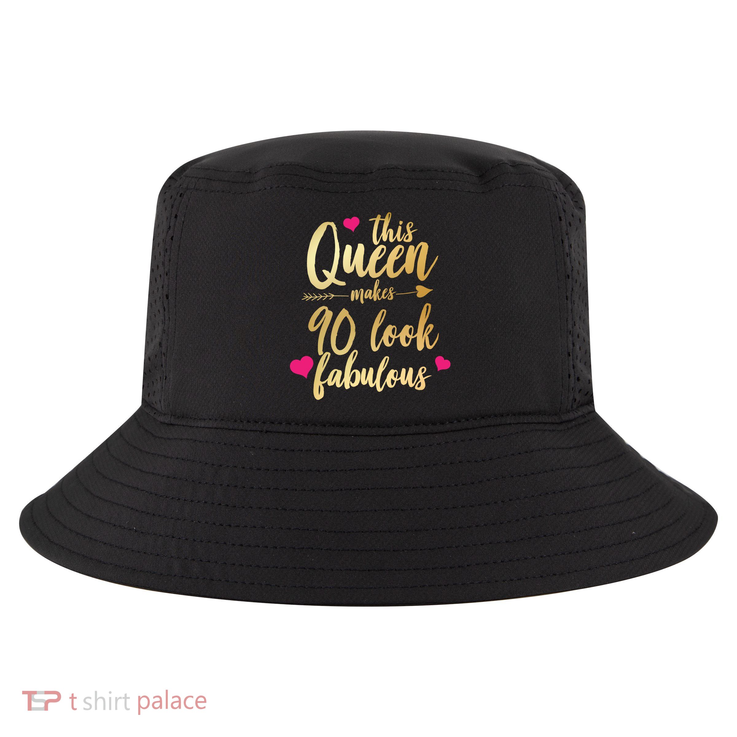 This Queen Makes 90 Look Fabulous  Cool Comfort Performance Bucket Hat