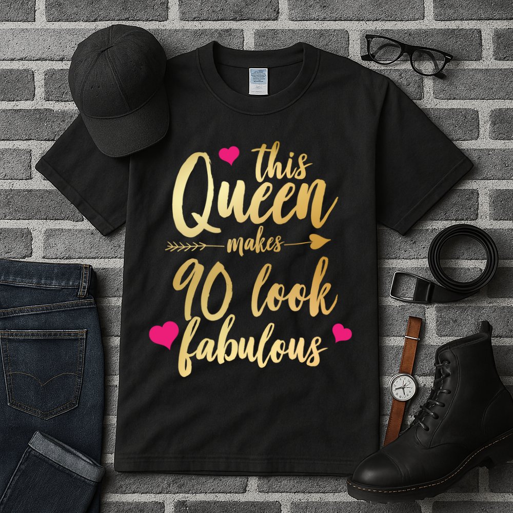 This Queen Makes 90 Look Fabulous  Tall T-Shirt