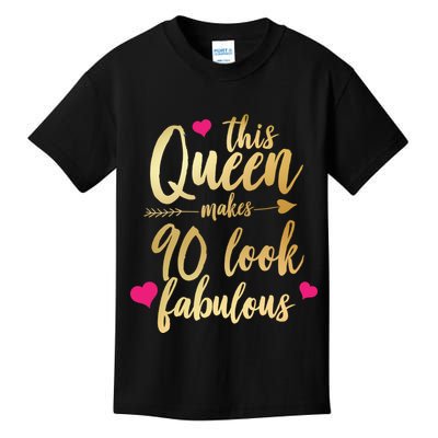 This Queen Makes 90 Look Fabulous  Kids T-Shirt