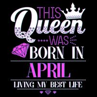 This Queen Was Born In April Living My Best Life Backpack