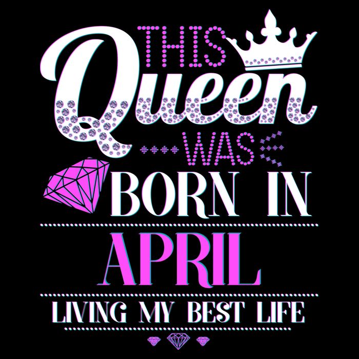 This Queen Was Born In April Living My Best Life Backpack