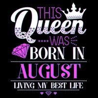 This Queen Was Born In August Living My Best Life Cooling Performance Crew T-Shirt