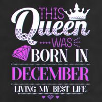 This Queen Was Born In December Living My Best Life Adult Drive Performance Visor
