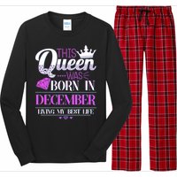 This Queen Was Born In December Living My Best Life Long Sleeve Pajama Set