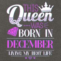 This Queen Was Born In December Living My Best Life Cotton Canvas Backpack