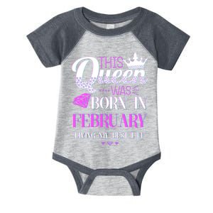 This Queen Was Born In February Living My Best Life Infant Baby Jersey Bodysuit