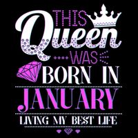 This Queen Was Born In January Living My Best Life Cooling Performance Crew T-Shirt