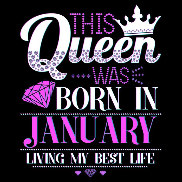 This Queen Was Born In January Living My Best Life Cooling Performance Crew T-Shirt
