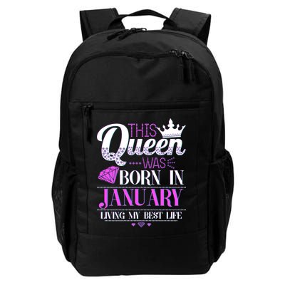 This Queen Was Born In January Living My Best Life Daily Commute Backpack