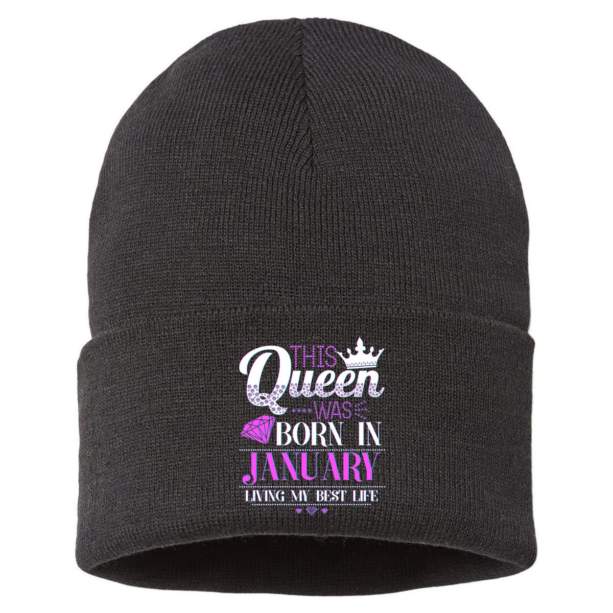This Queen Was Born In January Living My Best Life Sustainable Knit Beanie