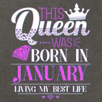 This Queen Was Born In January Living My Best Life Cotton Canvas Backpack