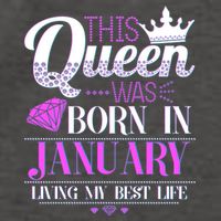 This Queen Was Born In January Living My Best Life Vector Backpack