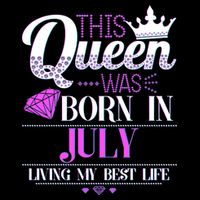 This Queen Was Born In July Living My Best Life Full Zip Hoodie