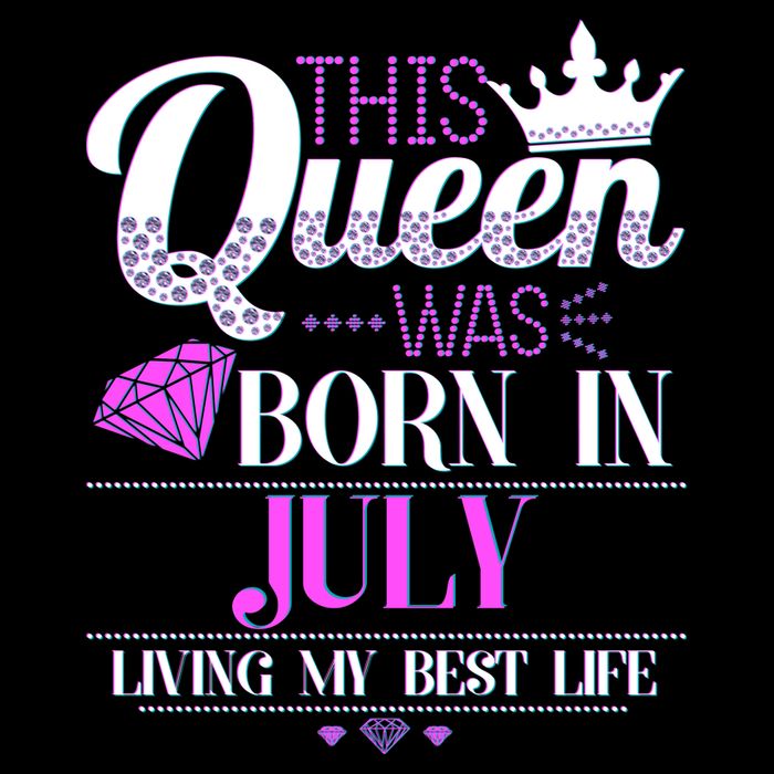This Queen Was Born In July Living My Best Life Full Zip Hoodie