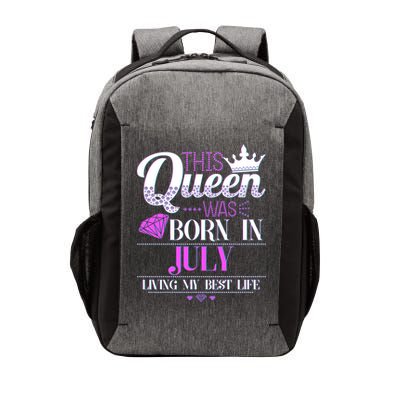 This Queen Was Born In July Living My Best Life Vector Backpack