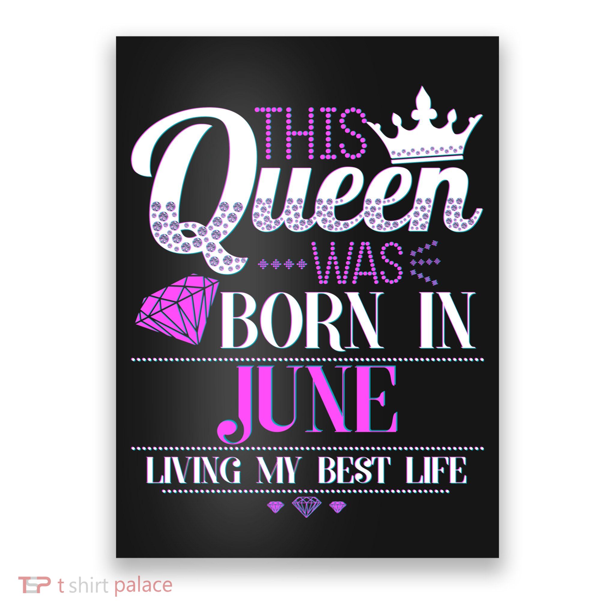 This Queen Was Born In June Living My Best Life Poster