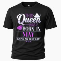 This Queen Was Born In May Living My Best Life Cooling Performance Crew T-Shirt