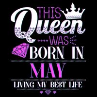 This Queen Was Born In May Living My Best Life Cooling Performance Crew T-Shirt