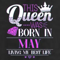 This Queen Was Born In May Living My Best Life Adult Drive Performance Visor