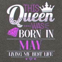 This Queen Was Born In May Living My Best Life Cotton Canvas Backpack