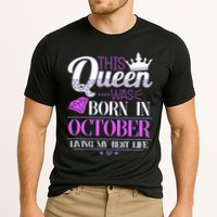This Queen Was Born In October Living My Best Life Cooling Performance Crew T-Shirt