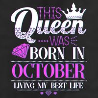 This Queen Was Born In October Living My Best Life Adult Drive Performance Visor
