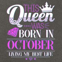 This Queen Was Born In October Living My Best Life Cotton Canvas Backpack