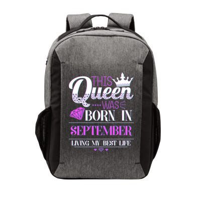 This Queen Was Born In September Living My Best Life Vector Backpack