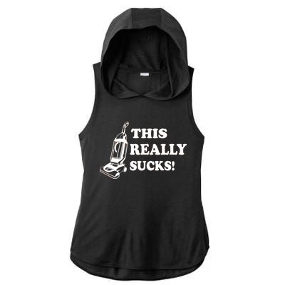 This Really Sucks Ladies PosiCharge Tri-Blend Wicking Draft Hoodie Tank